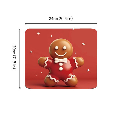 Karikatūra Sniegavīrs Ziemassvētku vecīša Peļu paliktnis Neslīdošs Gumijas Merry Christmas Gaming Peļu paliktņi birojam Mājas Dāvanas Ēdienu paklājiņš 24x20cm