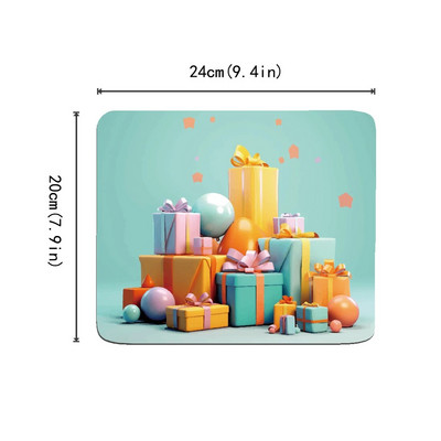 Karikatūra Sniegavīrs Ziemassvētku vecīša Peļu paliktnis Neslīdošs Gumijas Merry Christmas Gaming Peļu paliktņi birojam Mājas Dāvanas Ēdienu paklājiņš 24x20cm