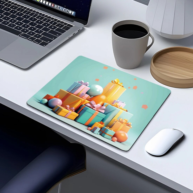 Karikatūra Sniegavīrs Ziemassvētku vecīša Peļu paliktnis Neslīdošs Gumijas Merry Christmas Gaming Peļu paliktņi birojam Mājas Dāvanas Ēdienu paklājiņš 24x20cm