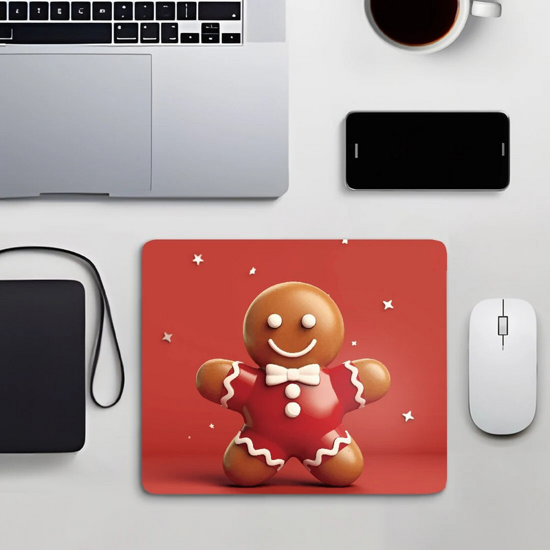 Karikatūra Sniegavīrs Ziemassvētku vecīša Peļu paliktnis Neslīdošs Gumijas Merry Christmas Gaming Peļu paliktņi birojam Mājas Dāvanas Ēdienu paklājiņš 24x20cm