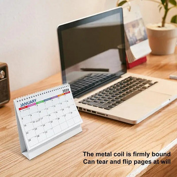 2024 English Vertical Desk Calendar 18 μήνες 365 ημέρες Αντίστροφη μέτρηση Μηνιαίος προγραμματισμός Σημειωματάριο Ημερολόγιο Διακόσμηση επιφάνειας εργασίας γραφείου