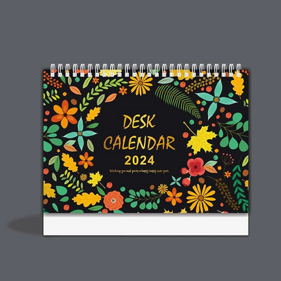 2024 English Vertical Desk Calendar 18 μήνες 365 ημέρες Αντίστροφη μέτρηση Μηνιαίος προγραμματισμός Σημειωματάριο Ημερολόγιο Διακόσμηση επιφάνειας εργασίας γραφείου