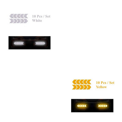 10 buc. Autocolant pentru cadru de bicicletă, săgeată, autocolant reflectorizant pentru mașină, motocicletă, autocolant pentru bicicletă, pentru siguranță, pentru ciclism, bandă reflectivă, accesorii pentru biciclete