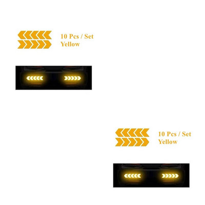 10 buc. Autocolant pentru cadru de bicicletă, săgeată, autocolant reflectorizant pentru mașină, motocicletă, autocolant pentru bicicletă, pentru siguranță, pentru ciclism, bandă reflectivă, accesorii pentru biciclete