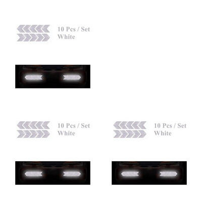 10 buc. Autocolant pentru cadru de bicicletă, săgeată, autocolant reflectorizant pentru mașină, motocicletă, autocolant pentru bicicletă, pentru siguranță, pentru ciclism, bandă reflectivă, accesorii pentru biciclete