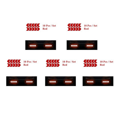 10 buc. Autocolant pentru cadru de bicicletă, săgeată, autocolant reflectorizant pentru mașină, motocicletă, autocolant pentru bicicletă, pentru siguranță, pentru ciclism, bandă reflectivă, accesorii pentru biciclete