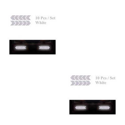 10 buc. Autocolant pentru cadru de bicicletă, săgeată, autocolant reflectorizant pentru mașină, motocicletă, autocolant pentru bicicletă, pentru siguranță, pentru ciclism, bandă reflectivă, accesorii pentru biciclete