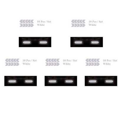 10 buc. Autocolant pentru cadru de bicicletă, săgeată, autocolant reflectorizant pentru mașină, motocicletă, autocolant pentru bicicletă, pentru siguranță, pentru ciclism, bandă reflectivă, accesorii pentru biciclete