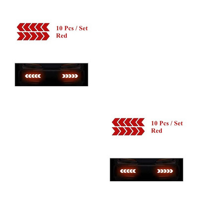 10 buc. Autocolant pentru cadru de bicicletă, săgeată, autocolant reflectorizant pentru mașină, motocicletă, autocolant pentru bicicletă, pentru siguranță, pentru ciclism, bandă reflectivă, accesorii pentru biciclete