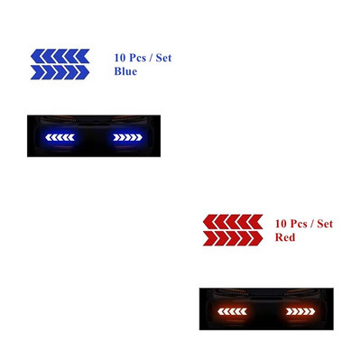 10 buc. Autocolant pentru cadru de bicicletă, săgeată, autocolant reflectorizant pentru mașină, motocicletă, autocolant pentru bicicletă, pentru siguranță, pentru ciclism, bandă reflectivă, accesorii pentru biciclete