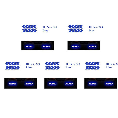 10 buc. Autocolant pentru cadru de bicicletă, săgeată, autocolant reflectorizant pentru mașină, motocicletă, autocolant pentru bicicletă, pentru siguranță, pentru ciclism, bandă reflectivă, accesorii pentru biciclete