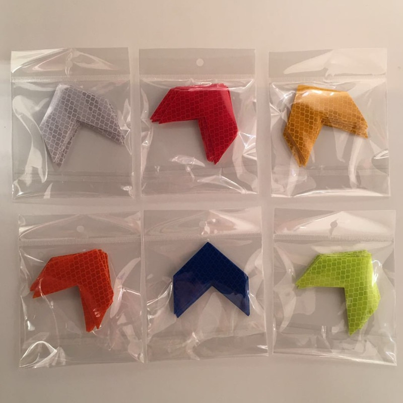 10 buc. Autocolant pentru cadru de bicicletă, săgeată, autocolant reflectorizant pentru mașină, motocicletă, autocolant pentru bicicletă, pentru siguranță, pentru ciclism, bandă reflectivă, accesorii pentru biciclete