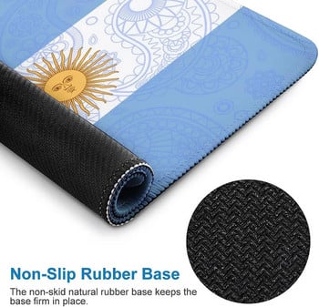 Argentina Paisley Flag Mouse Pad με ραμμένη άκρη, αντιολισθητική βάση από καουτσούκ Mousepad αδιάβροχο mouse mat 9,8\