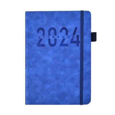 PU kožený program 2024, módny A5 papiernictvo, týždenný zápisník, denný týždenný plánovač
