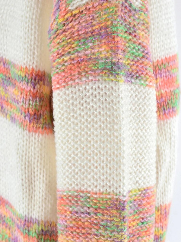 Fitshinling Vintage Γυναικείο Πλεκτό Πλεκτό Πλεκτό Πλεκτό Πλεκτό Πλεκτό με Ριγέ Πουλόβερ Ζέρσεϊ Μόδα Νέα Πλεκτά Πουλόβερ Γυναικών Χειμώνα