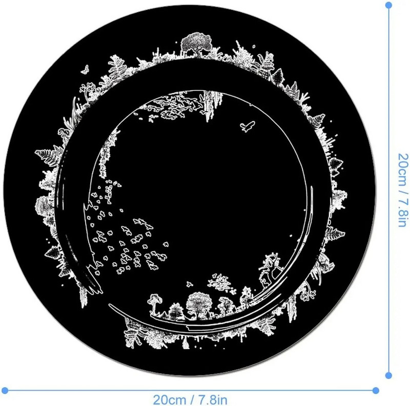Bonsai koks Enso Circle Birds peles paliktnis ar neslīdošu gumijas pamatni, mazgājami peles paliktņi spēļu datoriem klēpjdatoru peles birojam