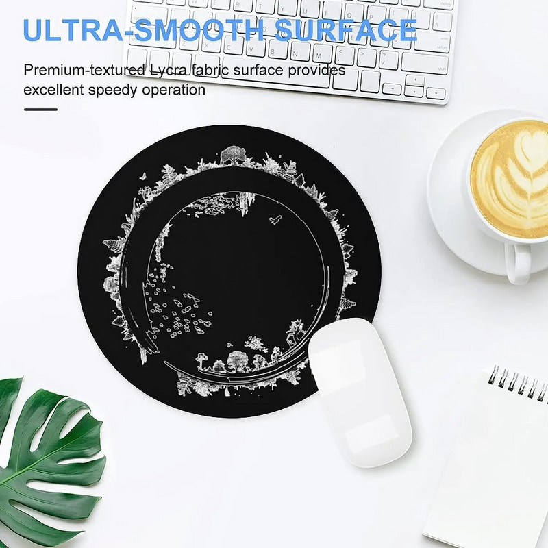 Bonsai koks Enso Circle Birds peles paliktnis ar neslīdošu gumijas pamatni, mazgājami peles paliktņi spēļu datoriem klēpjdatoru peles birojam