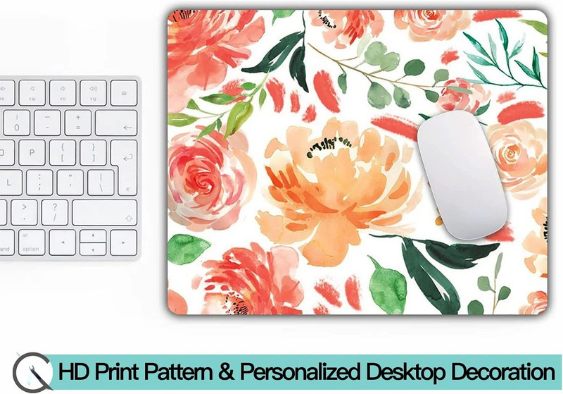 Skaisti Peonija personalizēta dizaina biroja peles paliktņi, mazgājami Lycra auduma datora klēpjdatoru peles paliktņi ar neslīdošu gumijas pamatni