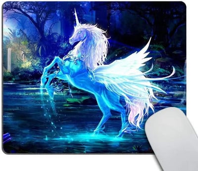 Sparkling Crystal Horse Mouse Pad Personalizat Mouse Pad Personalizat dreptunghiular antiderapant Mousepad din cauciuc 9,5x7,9 inch