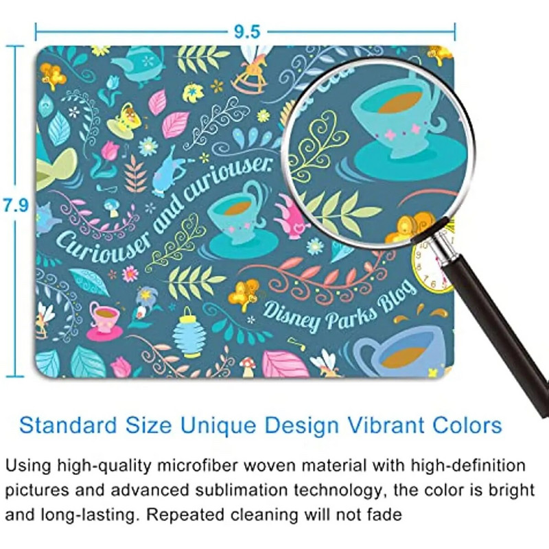 Bērnu krūzes peles paliktnis datora peles paliktnis ar personalizēta dizaina biroja neslīdošu gumijas peles paklājiņu 9,5 x 7,9 collas