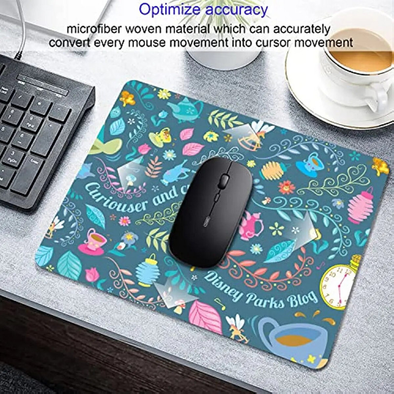 Bērnu krūzes peles paliktnis datora peles paliktnis ar personalizēta dizaina biroja neslīdošu gumijas peles paklājiņu 9,5 x 7,9 collas