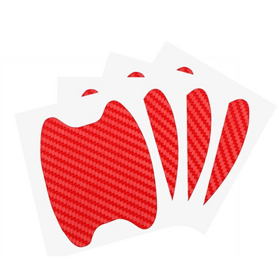 4db 1 szett 3D autós ajtómatrica szénszálas karcálló burkolat Automatikus fogantyúvédő fólia külső stílus kiegészítők