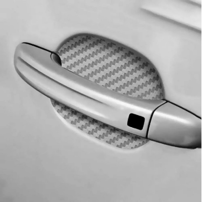 4db 1 szett 3D autós ajtómatrica szénszálas karcálló burkolat Automatikus fogantyúvédő fólia külső stílus kiegészítők