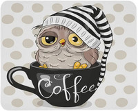 Jauki multfilmu Pūces peles paliktņi brūni punktiņi Aksesuāri Moderns peles paliktnis Personalizēts peles paklājiņš Peļu paliktņa kabīnes dekors 9,5x7,9 collas