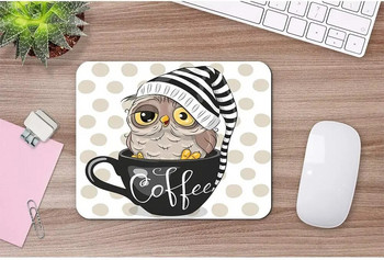 Χαριτωμένα Cartoon Mouse Pads Καφέ κουκκίδες Αξεσουάρ Μοντέρνο Mouse Pad Εξατομικευμένο ποντίκι Mousepad Διακόσμηση καμπίνας 9,5\