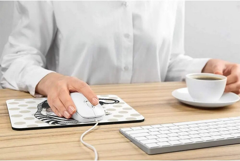 Jauki multfilmu Pūces peles paliktņi brūni punktiņi Aksesuāri Moderns peles paliktnis Personalizēts peles paklājiņš Peļu paliktņa kabīnes dekors 9,5x7,9 collas