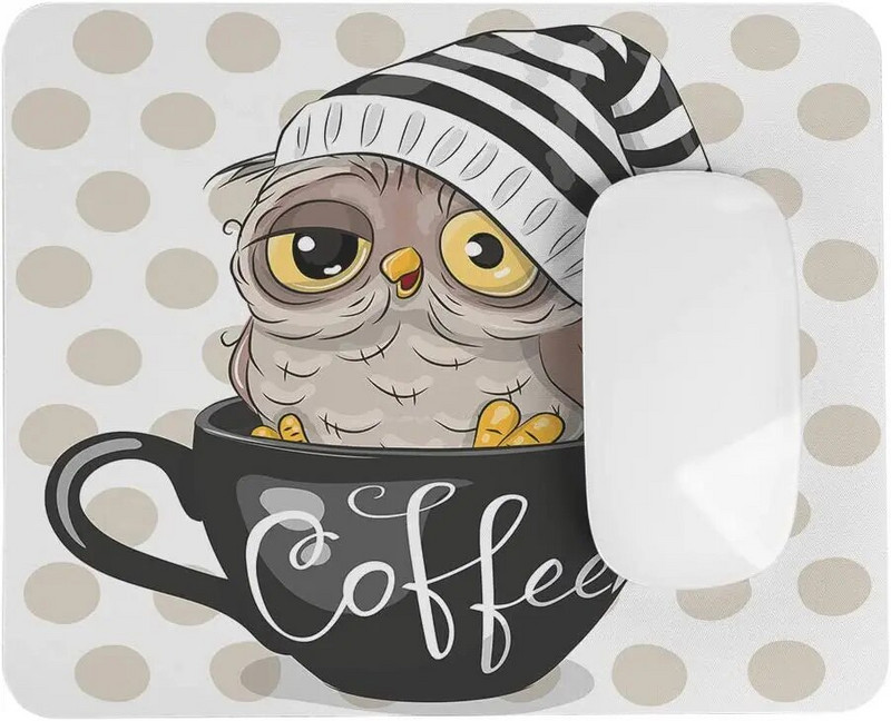 Jauki multfilmu Pūces peles paliktņi brūni punktiņi Aksesuāri Moderns peles paliktnis Personalizēts peles paklājiņš Peļu paliktņa kabīnes dekors 9,5x7,9 collas