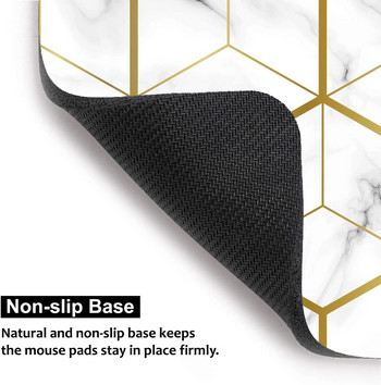 Mouse Pad Medium Mouse Mat αντιολισθητική βάση για PC Office Working Gaming 9,5x7,9x0,12 ιντσών Marble Golden Lines Small3