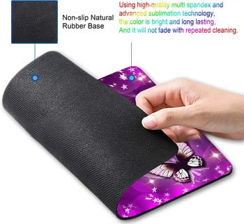 Purple Butterfly Personalized Computer Mouse Pad Διακόσμηση γραφείου Αξεσουάρ Δώρο Αντιολισθητικό ποντίκι από καουτσούκ για φορητό υπολογιστή