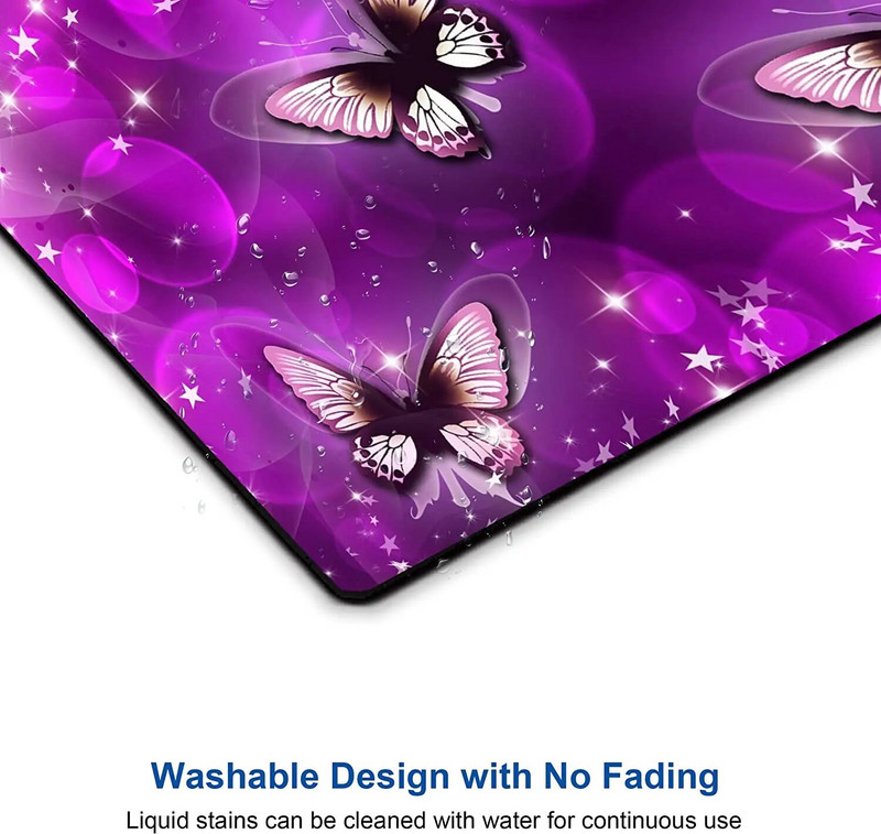 Purpura Butterfly personalizēts datora peles paliktnis Biroja apdares aksesuāri Dāvanu neslīdošs gumijas peles paliktnis klēpjdatoram