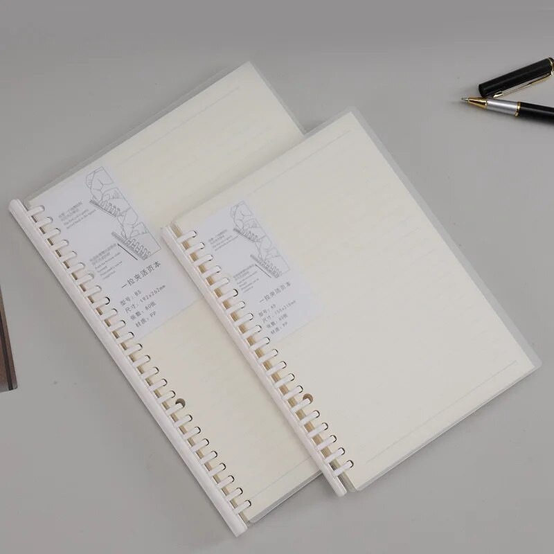 A5/b5 Studentu rokasgrāmata Grāmatu dienasgrāmata Grāmatu ieliktņi PVC brīvi lokšņu futrāļi Piezīmju grāmatiņa sabiezināta, vienkārša, maza, svaiga piezīmju grāmatu stacija