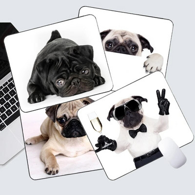 Прекрасна подложка за мишка Pug Dogs Компютър Kepboard Deskpad Лаптоп Мишка Подложка за бюро Аксесоари за канцеларски материали