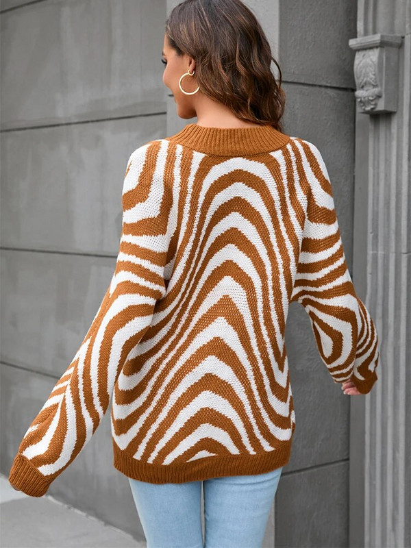 Fitshinling Leopard Vintage Γυναικεία Πλεκτά Πλεκτά Πλεκτά Μόδα Νέα Πλεκτά Μπλουζάκια Πουλόβερ Χειμερινά Ρούχα Πουλόβερ Νέα