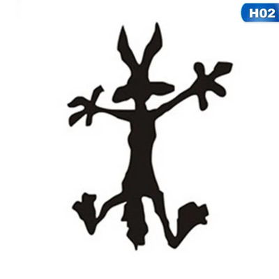 Automašīnas auto loga aizmugurējā bufera bagāžnieka apdares uzlīme Vinila multfilma Smieklīga uzlīme Automašīnas ārējās apdares aksesuāru uzlīme