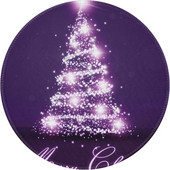 Χριστουγεννιάτικο Μωβ Δέντρο τύπωμα Ποντίκι χαλάκι με αντιολισθητικό καουτσούκ Στρογγυλές ραμμένες άκρες Mousepad για φορητό υπολογιστή γραφείου σπιτιού Δώρα