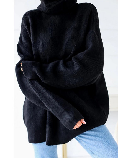 Fitshinling Casual Νέα Πουλόβερ με ζιβάγκο Πουλόβερ Χειμερινά Ρούχα Μπλούζες Πλεκτά Μασίφ Slim Jumper Μόδα Τζέρσεϊ Pull Femme