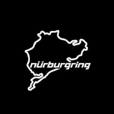 Car Styling Racing Road Racing Nirburgring Radošās modes logu uzlīmes