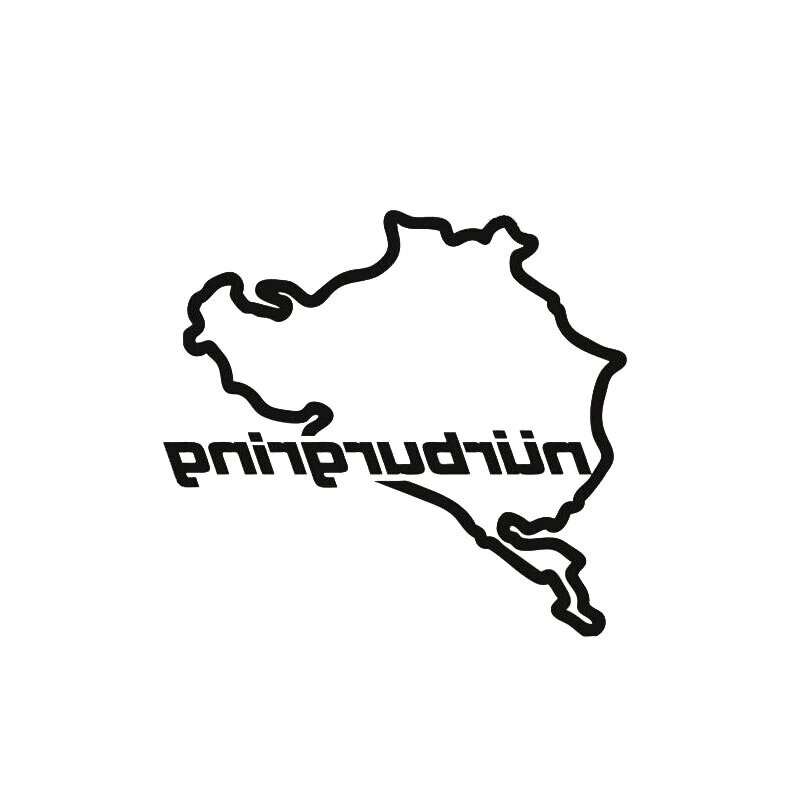 Car Styling Racing Road Racing Nirburgring Radošās modes logu uzlīmes