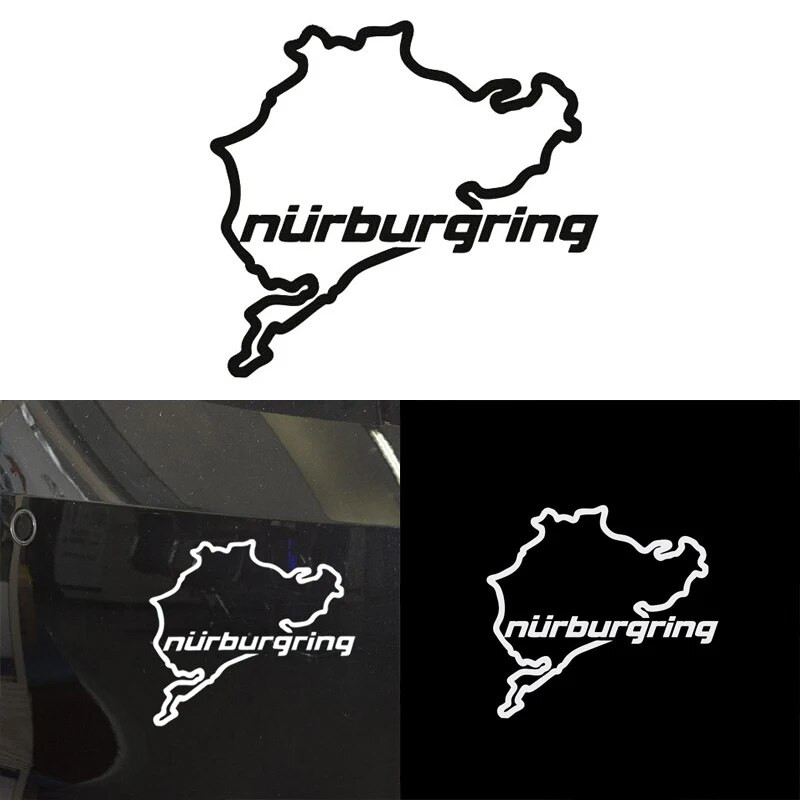 Car Styling Racing Road Racing Nirburgring Radošās modes logu uzlīmes