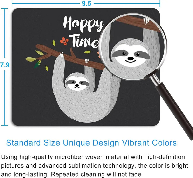 Aranyos lomha egérpad számítógépes egérpad személyre szabott tervezésű irodai csúszásmentes gumi egéralátéttel, 9,5 x 7,9 hüvelykes