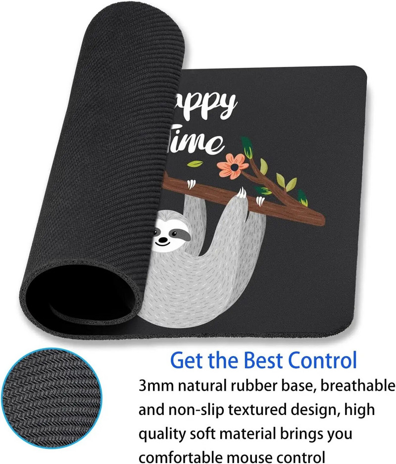 Aranyos lomha egérpad számítógépes egérpad személyre szabott tervezésű irodai csúszásmentes gumi egéralátéttel, 9,5 x 7,9 hüvelykes