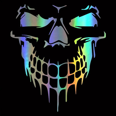 Automašīnas galvaskauss 3D vinila atstarojoša plēve Smieklīgas uzlīmes uzlīmes Auto Motocikls Ūdensizturīgs Automašīnu stils Apdares Ārējie piederumi