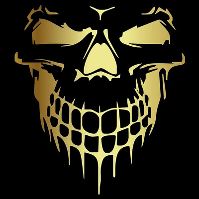 Automašīnas galvaskauss 3D vinila atstarojoša plēve Smieklīgas uzlīmes uzlīmes Auto Motocikls Ūdensizturīgs Automašīnu stils Apdares Ārējie piederumi