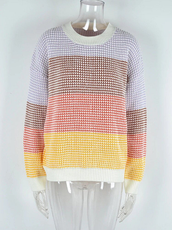 Fitshinling kontrastējošas krāsas džemperi sievietēm 2023. gada topi, trikotāžas, korejiešu modes jauni džemperi, sieviešu džemperi, tievi džemperi