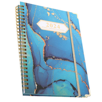 Biroja dekoru Jaunā gada plānotājs studentiem Piezīmju grāmatiņas grafiks Piezīmju grāmatiņa 2024. gada Akadēmiskā plānošana mēnesī