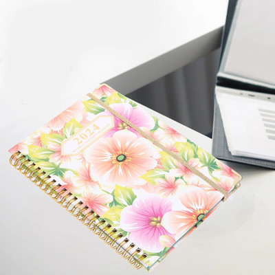 Biroja dekoru Jaunā gada plānotājs studentiem Piezīmju grāmatiņas grafiks Piezīmju grāmatiņa 2024. gada Akadēmiskā plānošana mēnesī